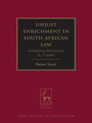 cover image of Unjust Enrichment in South African Law